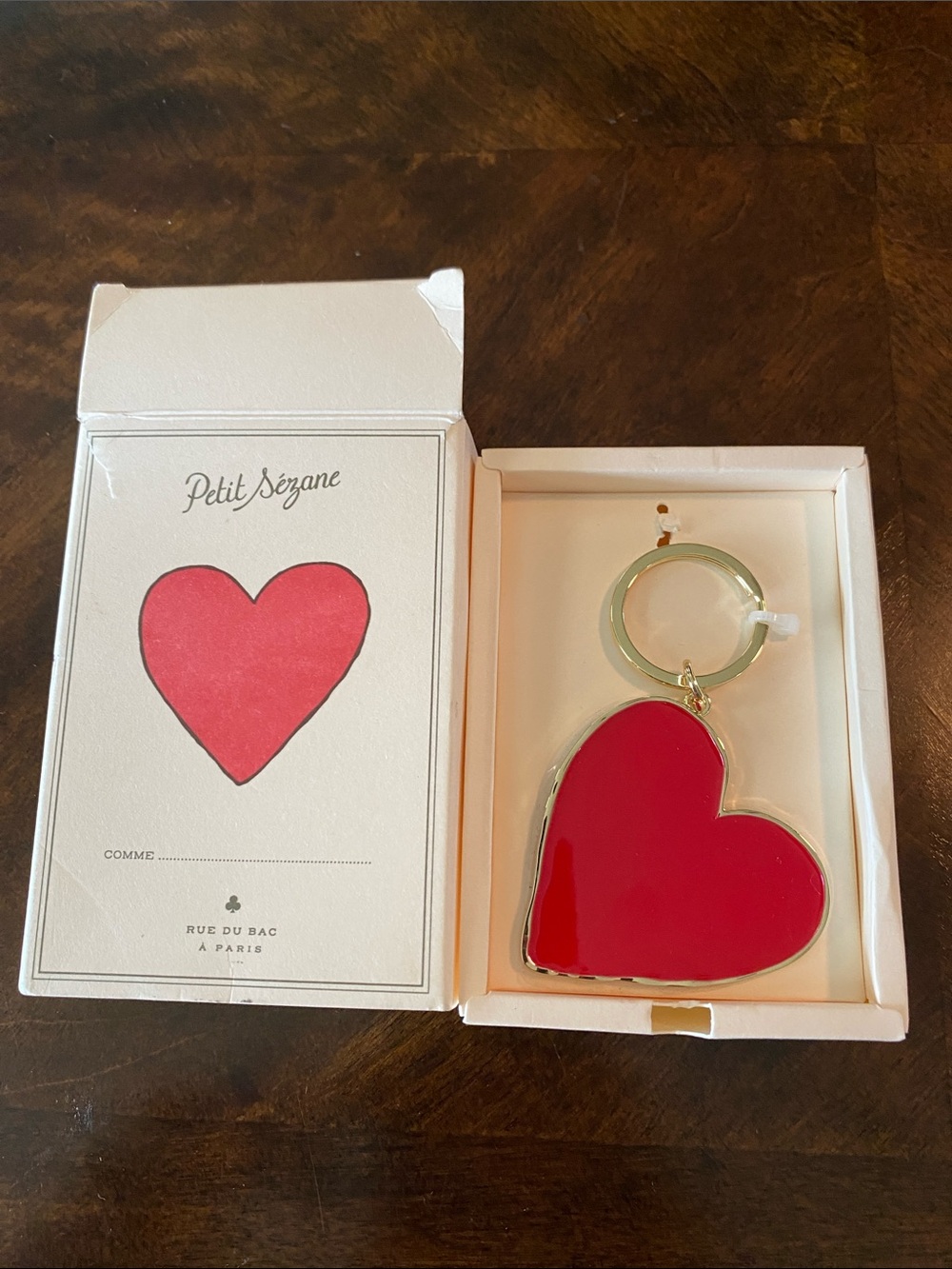 Red Heart Keyring Charm Petite Sezane